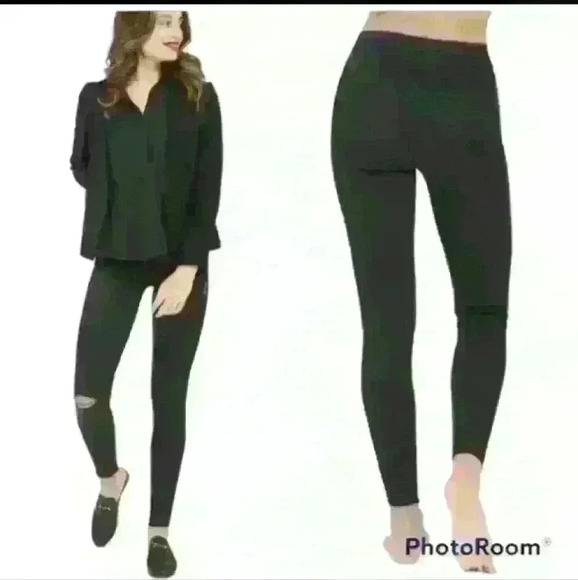 SPANX | Women's Vintage Black Distressed Ankle Stretch Skinny Jeans - Picture 6 of 6